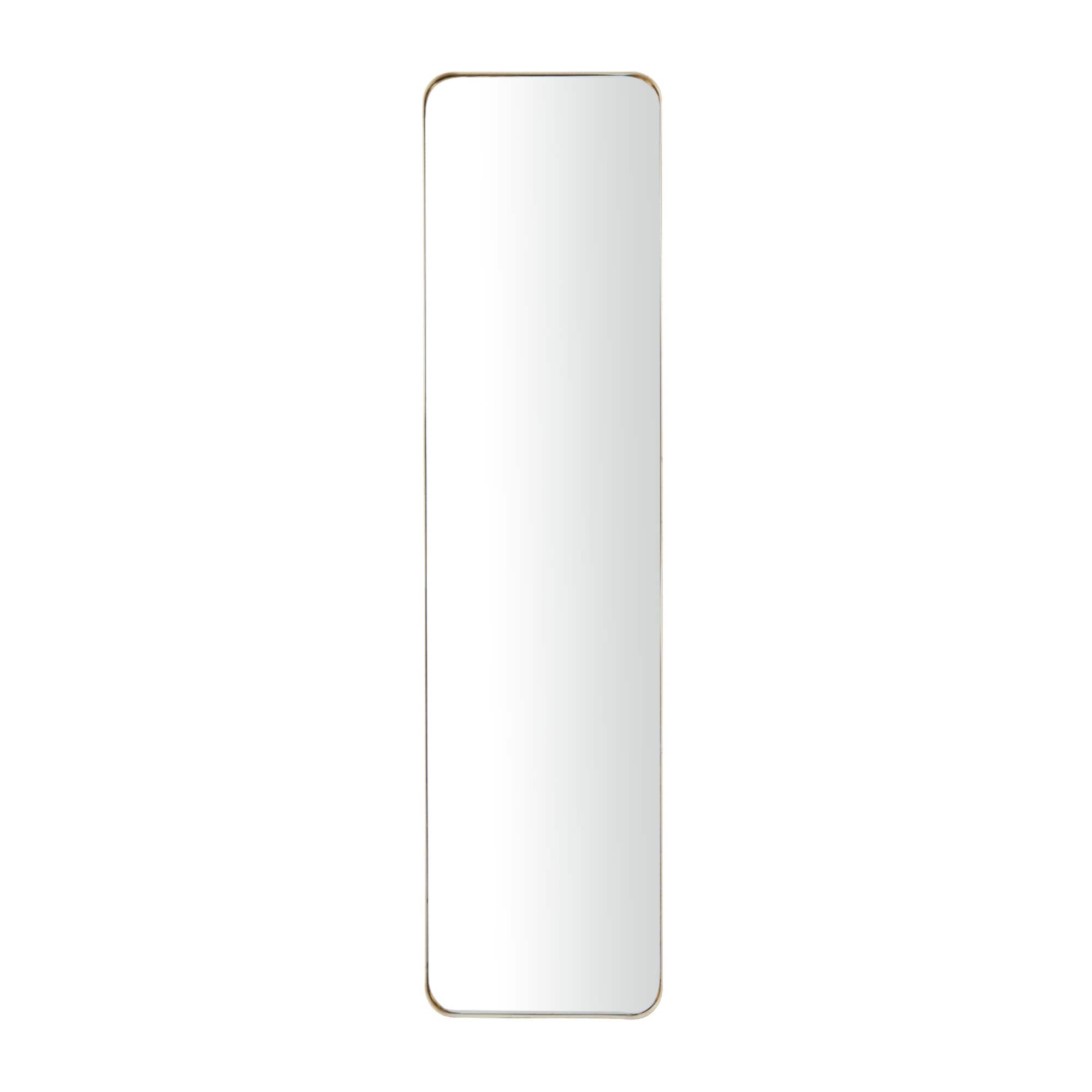 Gold Metal Wall Mirror with Thin Frame 12" x 2" x 48"